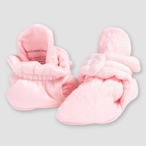 Burt's Bees Baby® Baby Girls' Quilted Bee Organic Cotton Booties - Pink - 1 of 3