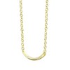 14K Gold Plated Necklace with Curved Bar and Cubic Zirconia A Stylish and Elegant Piece Featuring Smooth Curved Bar Embellished with Sparkling Stones - 3 of 3