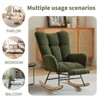 Bella Depot Upholstered Nursery Rocking Chair with High Backrest - 4 of 4