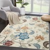 Floral Rug Vintage Distressed Rug Colorful Indoor Floor Mat Washable Accent Rug - 2 of 4