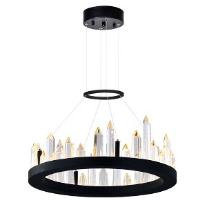 CWI Lighting Juliette LED Chandelier With Black Finish - 1 of 3