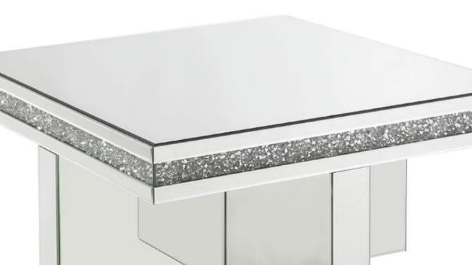 32&#34; Noralie Coffee Table Mirrored/Faux Diamonds White - Acme Furniture, 2 of 5, play video