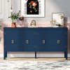 NicBex 4-Door Buffet Cabinet with Geometric Line Patterns and Vintage Metal Handles,Modern Sideboard Cabinet,Storage Cabinet for Living Room - 2 of 4