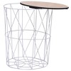 vidaXL Coffee Table White Ø 18.5" - 3 of 4