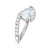 Ross-Simons 0.80 Carat Aquamarine and .35 ct. t.w. Lab-Grown Diamond Ring in 14kt White Gold - 3 of 4