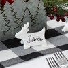AuldHome Design Reindeer Place Card Holders 12pk, Ceramic Reusable Christmas Place Markers for Table - 2 of 4