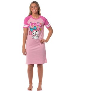 Seven Times Six Sanrio Hello Kitty and Friends Women's Varsity Pajama Sleep Shirt - 1 of 4