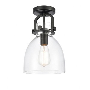 Newton Bell - 1 Light Flush Mount In Industrial Style-12.5 Inches Tall and 8 Inches Wide - 1 of 1