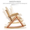 Outdoor Wooden Rocking Chair, Double-Person Adirondack Rocking Patio Chair with Rustic High Back, Slatted Seat and Backrest for Indoor, Garden - 4 of 4
