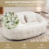 SKRAN Bean Bag sofa Lazy Sofa Lounger High Back Bean Bag Chair Couch for Indoor & Outdoor, Accent Floor Soft Lounge Chair (Beige chenille) - 2 of 4