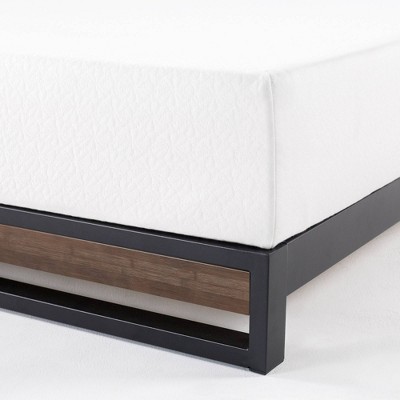 Queen Bamboo and Metal Platform Bed Frame with Drawer