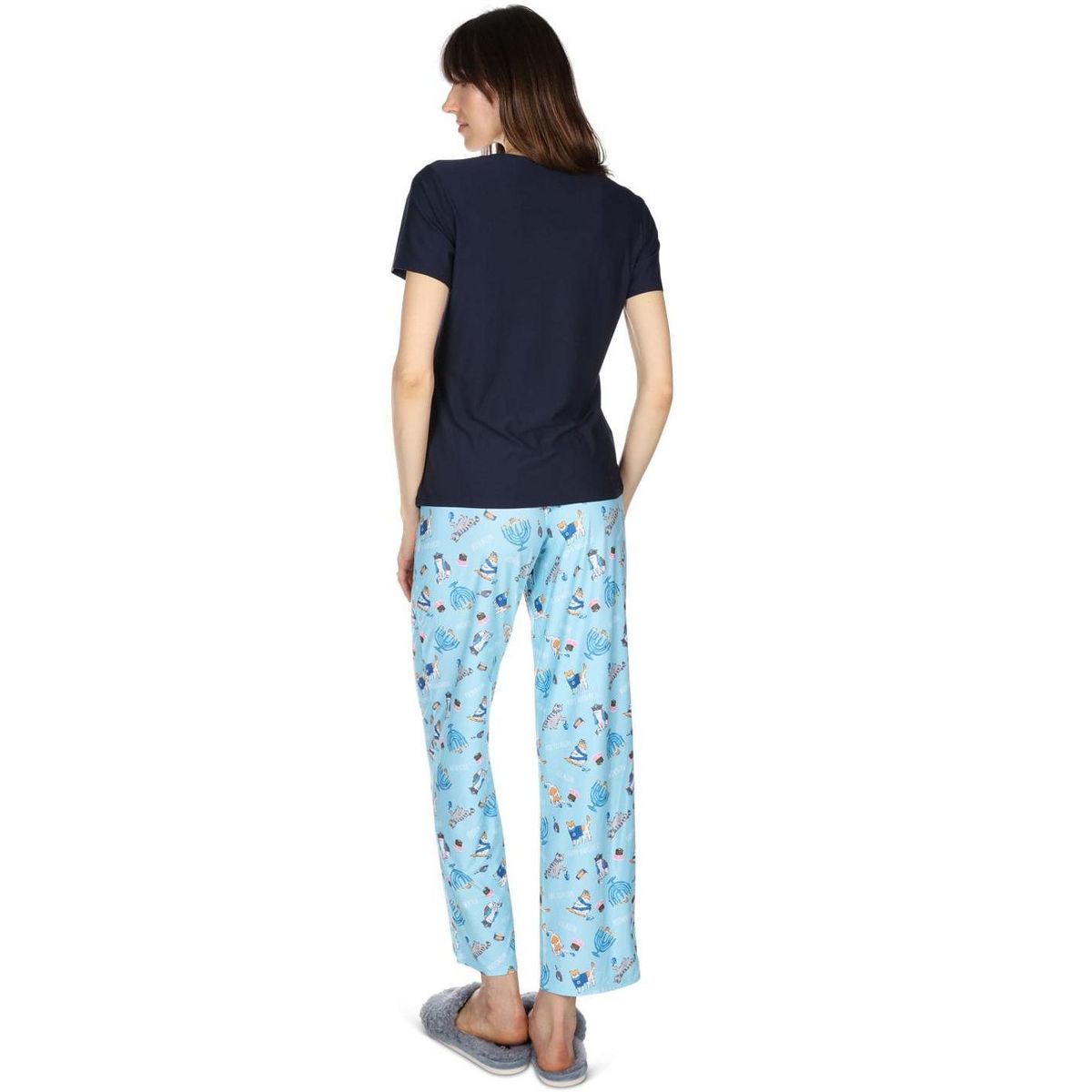 Memoi Women's Hanukcat Two-Piece PJ Set in a Bag - thumbnail 3