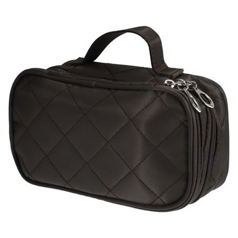 Unique Bargains Double Layer Makeup Bag Green | Target