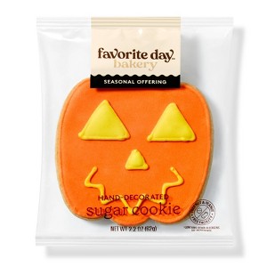 Halloween Hand Decorated Jack-O-Lantern Cookies - 2.20oz - Favorite Day™ - 1 of 3