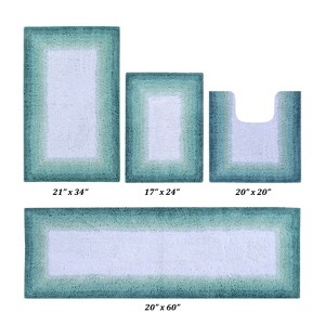Torrent Collection 100% Soft Cotton Tufted Weave Bath Rug Set, Ombre Pattern, Super Soft & Absorbent, Machine Washable Bathroom Mats - 1 of 4