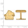 Black Bow Jewelry 14k Yellow Gold Plated Sterling Silver Northern Illinois Huskies NCAA Cuff Links - 2 of 3