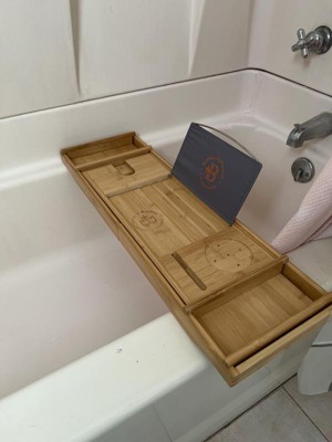Casafield Bamboo Bathtub Caddy, Adjustable Bath Tray And Tub Organizer For  Bathroom : Target