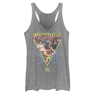 Womens WWE Retro Wrestlers Triangle Racerback Tank - 1 of 4