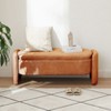 NicBex Doris Lamb Fleece Storage Bench Orange - 3 of 4