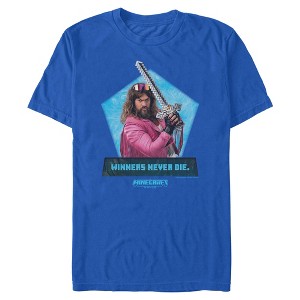 Mens A Minecraft Movie Garrett Winners Never Die Scene T Shirt - 1 of 3