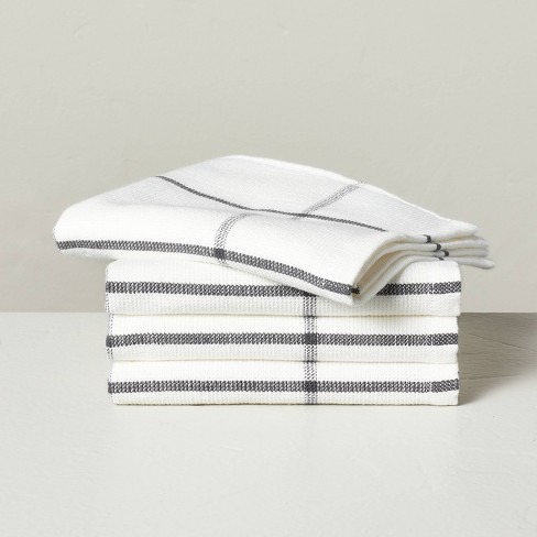 2ct Ticking Stripe Kitchen Towel Set Dark Gray/cream - Hearth & Hand™ With  Magnolia : Target