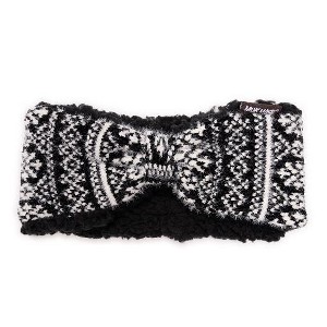 MUK LUKS Women's Butterfly Polyester & Lurex Headband, Ebony/Gold, OS - 1 of 2