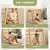 GustoWave Indoor Playground 8-in-1 Jungle Gym Toddler Climbing Toys with Slides and Play Table Wooden Rock Climbing Ladder with Rope Wall Swing Rings - 3 of 4
