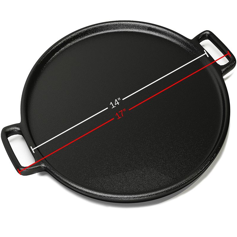 Hastings Home Cast Iron Pizza Pan With Handles - 14", 5 of 9