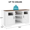 Farmhouse TV Stand with LED Lights, Entertainment Center for 65/60/55 Inches Televisions - 2 of 4