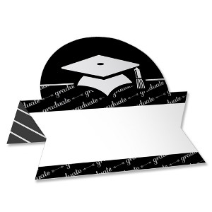 Big Dot of Happiness Graduation Cheers - Graduation Party Tent Buffet Card - Table Setting Name Place Cards - Set of 24 - 1 of 4