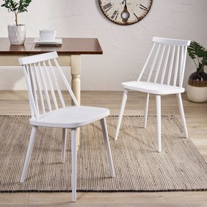 NicBex  Set of 2 Farmhouse Dining Chairs with Spindle Backrest,Dinner Chairs for Kitchen,Living Room - 1 of 4
