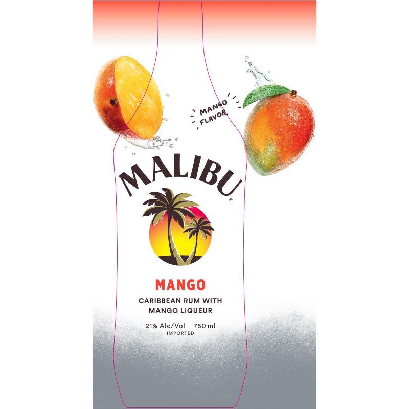 Malibu Caribbean Rum with Mango Liqueur - 750ml Bottle, 4 of 6