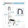 Itopfox Adjustable Step Stool with Handle for Elderly & Adults, Sturdy Aluminum Stool for Bed, Customizable Height Support, Non-Slip Surface - 3 of 4