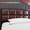 WhizMax Full Size Bed Frame, Faux Leather Platform Bed Frame with Upholstered Square Stitched Headboard - 4 of 4
