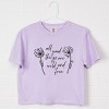 Simply Sage Market Wild and Free Flowers Boxy Crop Top - 3 of 4