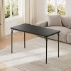 4 Feet Folding Table, Protable Foldable Card Table, Metal Legs Support, Heavy Duty, No Assembly Required, Perfet for Indoor and Outdoor - 2 of 4