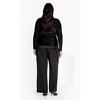 Women's Plus Size Sienna Zebra Top - black | CITY CHIC - 3 of 4