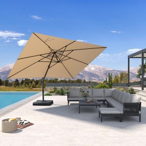 PURPLE LEAF Cantilever Telescopic Umbrella for Swimming Pool, Patio, Porch, Garden - 1 of 1