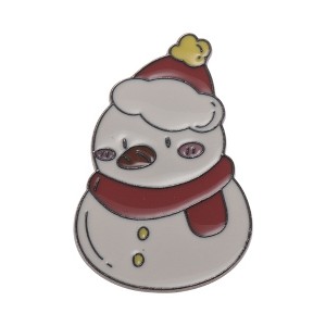 Unique Bargains Christmas Brooches Series Alloy Dripping Wax Red Green 0.98"x1.06" 1 Pc - 1 of 4