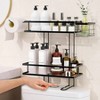 Over Toilet Storage 2 - Tier Bathroom Organizer with Removable Basket Paper Holder Above Toilet Storage Non - Trace Adhesive - 2 of 4