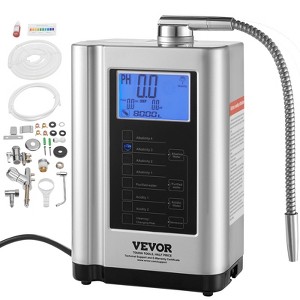 VEVOR Alkaline Water Ionizer Machine, pH 3.5-10.5 Alkaline Acidic Hydrogen Water Purifier, 7 Water Settings Home Filtration System, Up to -650mV ORP - 1 of 4