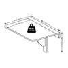 Furinno Wall Mounted Floating Computer Desk Home Office Study Table for Bathroom&Kitchen&Bedroom&Dining Room&Balcony,Espresso - 4 of 4