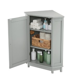 Dexmalle Bathroom Cabinet Triangle Corner Storage Cabinet with Adjustable Shelf - 1 of 4