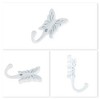 Unique Bargains Vintage Clothes Hooks 2.17"x1.34"x0.79" White 4 Pcs - 3 of 4