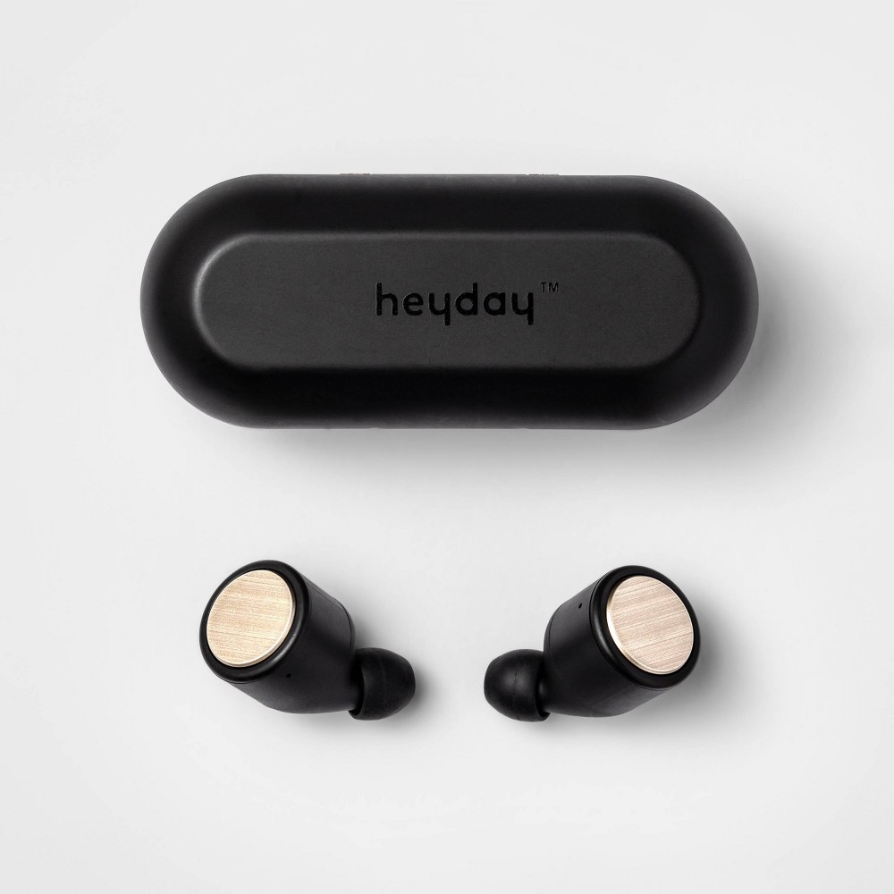Photos - Headphones True Wireless Bluetooth Earbuds - heyday™ Black/Gold