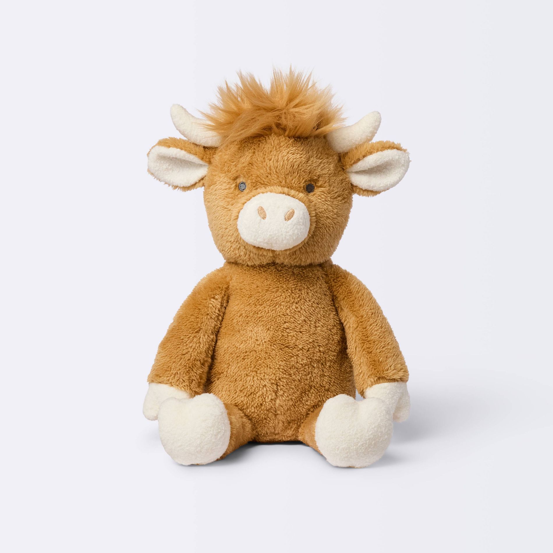 Highland Cow Plush Stuffed Animal - Brown - Cloud Island™: Farm Animals Theme, 10" Height, 0.26 lbs