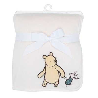 Cream Reversible Fleece Sherpa Baby Blanket 30" x 40"