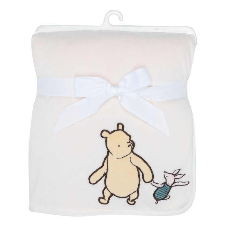 Lambs & Ivy Disney Baby Storytime Pooh Ultra Soft Fleece Baby Blanket - Cream, 4 of 8