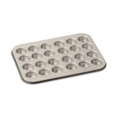 Cuisinart Chef's Classic 24 Cup Non-Stick Champagne Color Mini Muffin Pan - AMB-24MMPCH: Carbon Steel, Dishwasher-Safe