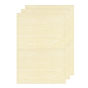 Unique Bargains Unfinished Smooth Surfaces Grain Laser Cutting Basswood Sheet 3 Pcs - 1 of 3
